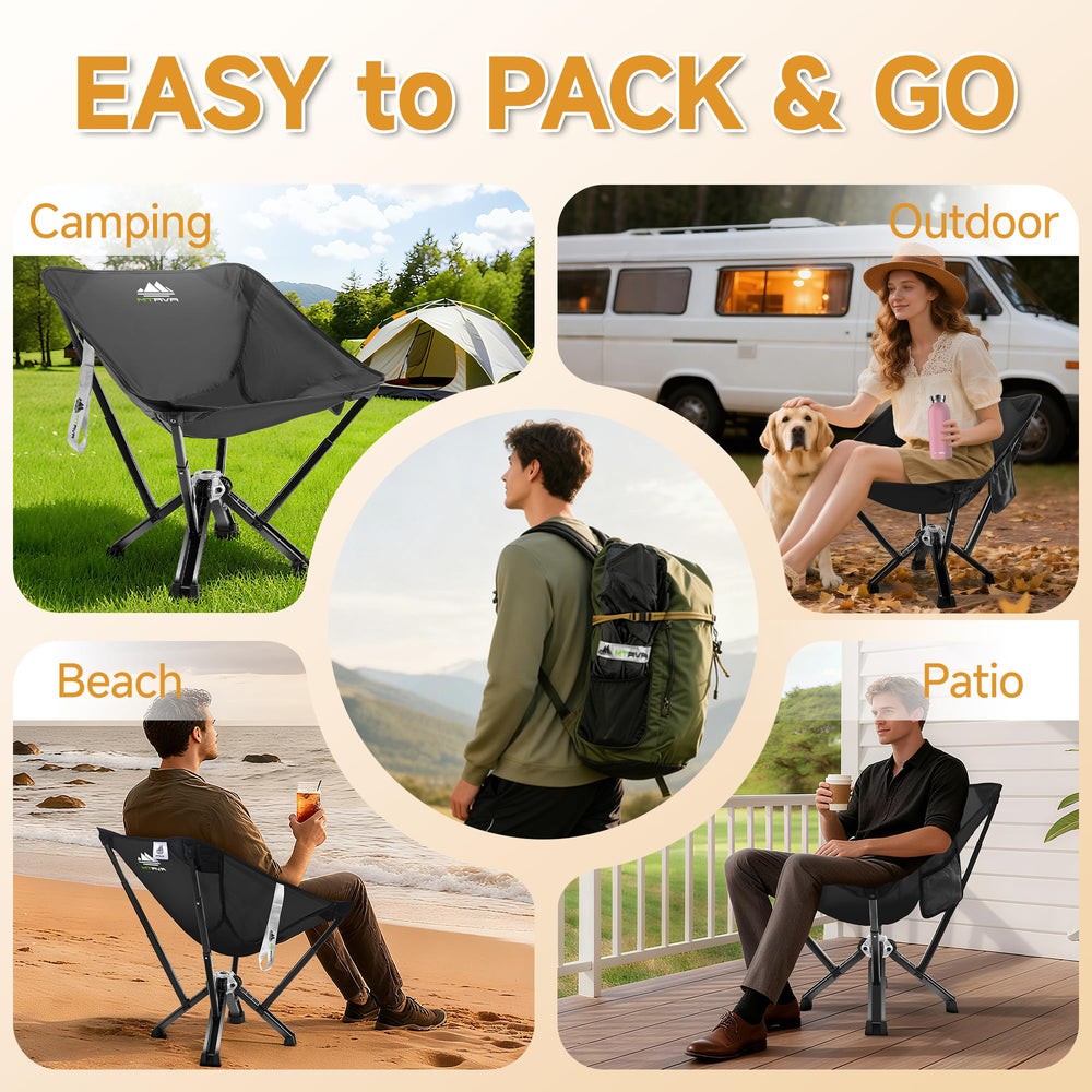 MTRVR chair outdoors on beach, ideal for camping use