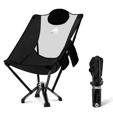 MTRVR high-back camping chair front-angle showing full back support for indoor or outdoor lounging