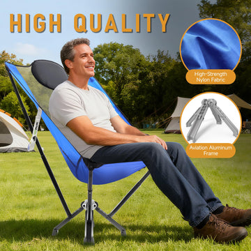MTRVR chair with anti-slip feet stays steady on wood, tile, sand.