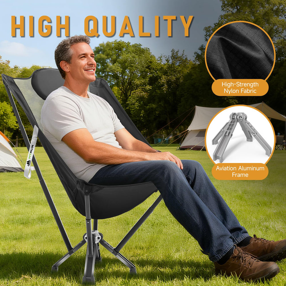 MTRVR portable folding design fits in a carry bag for quick on-the-go seating