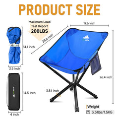 MTRVR quick-deploy chair frame ready in seconds on the trail