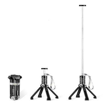 MTRVR Telescopic camping light with extended pole for wide campsite illumination