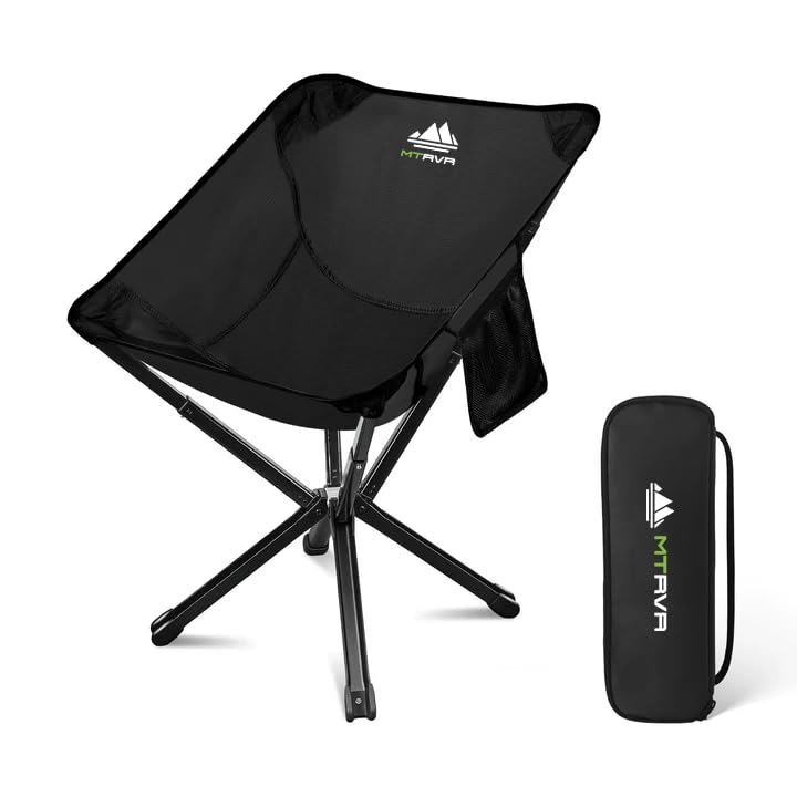 MTRVR Ultra-Lightweight Chair folded for backpack portability and easy transport