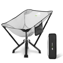 MTRVR heavy-duty camping chair close-up showing the aircraft-grade frame for reliable outdoor support.