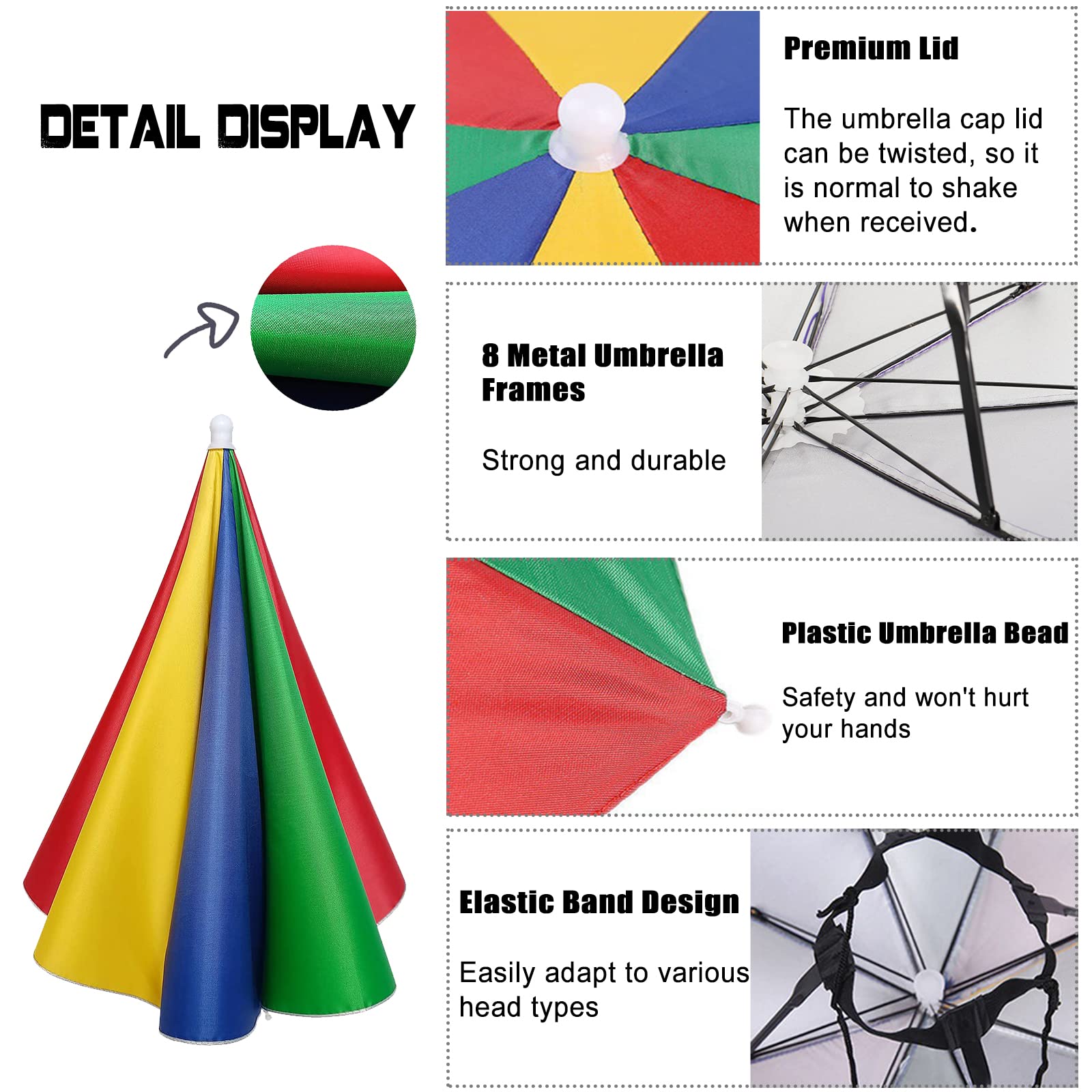 MUFEKUM 4 Pack umbrella hats camouflage color