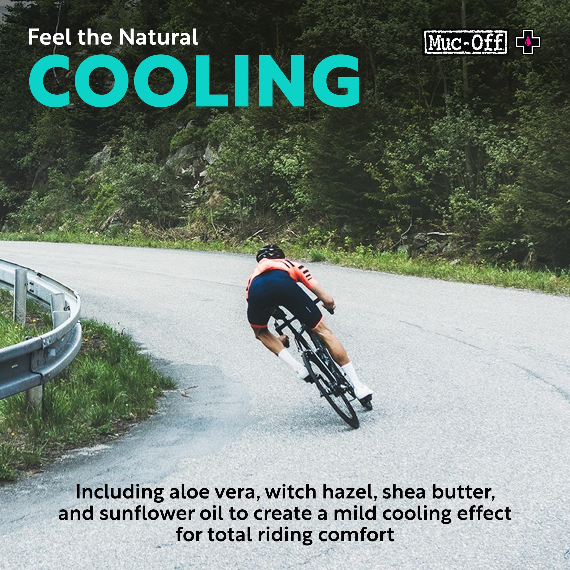 Muc-Off Luxury Chamois Cream delivers a cooling sensation for comfort on warm rides.