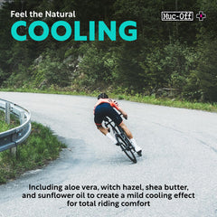 Muc-Off Luxury Chamois Cream delivers a cooling sensation for comfort on warm rides.