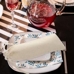 MUCKLILY cotton cutlery bag shows thick material and eco-friendly storage.