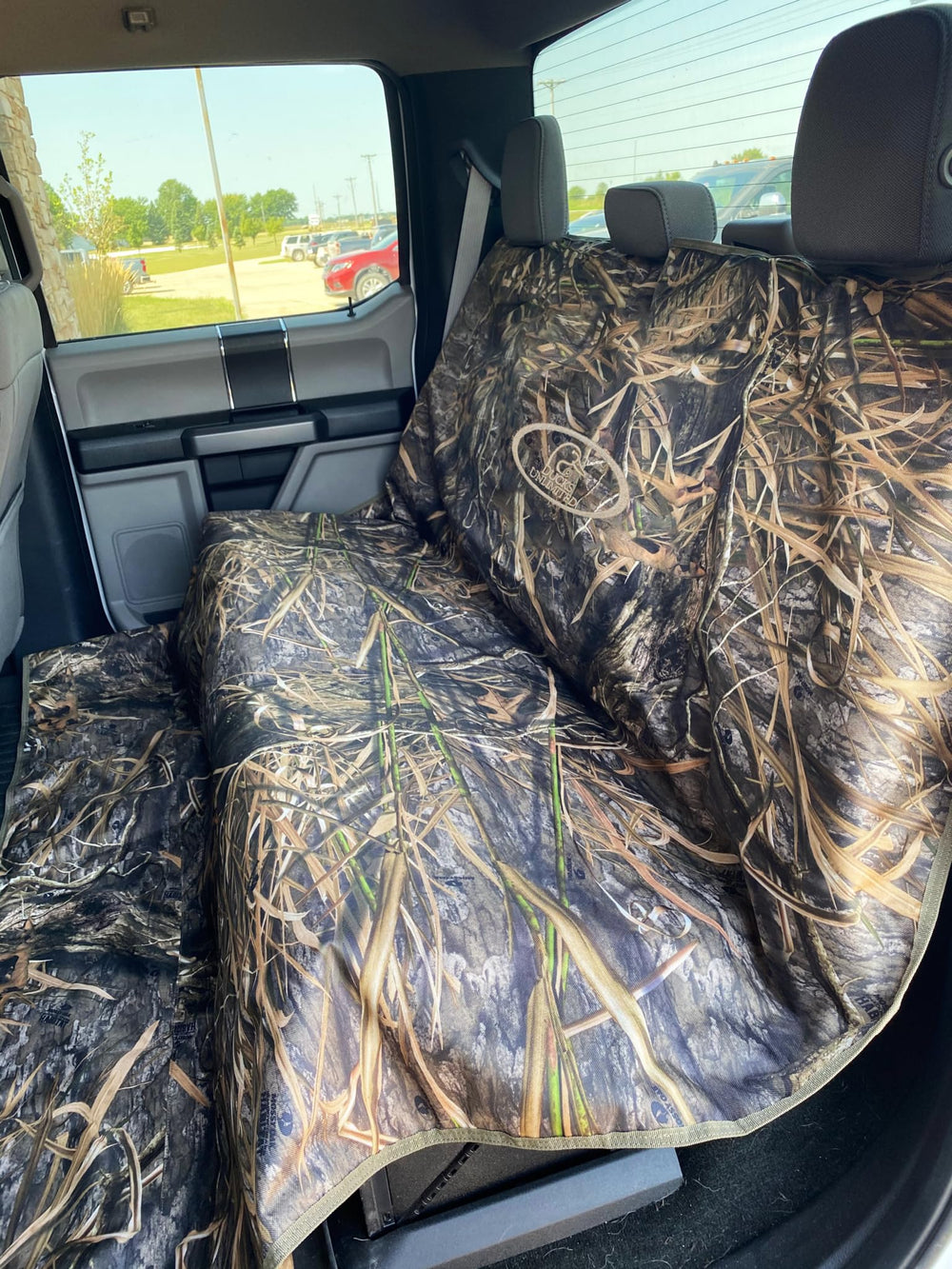 Mud River DUMR7771 two-barrel seat cover shields seats on muddy hunting trips.