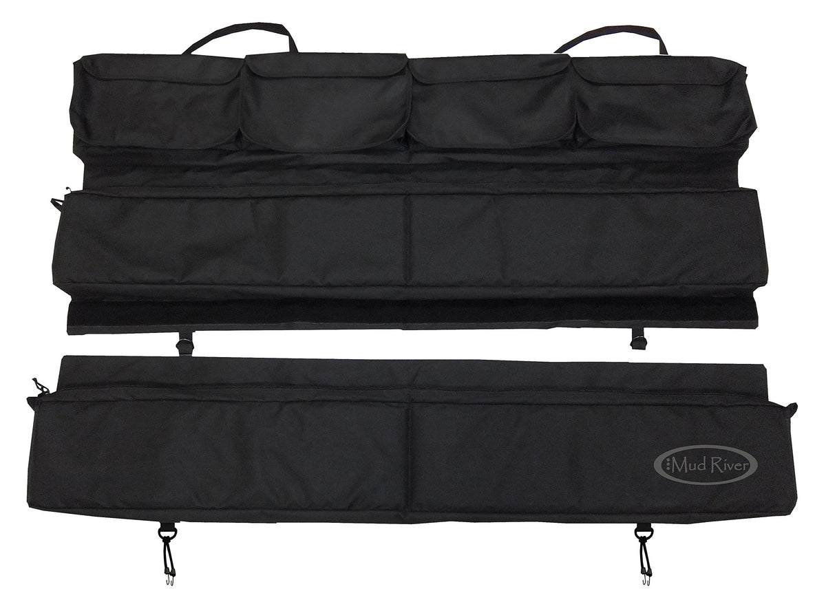 Mud River truck seat organizer top pockets offer quick-access gear