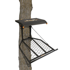 MUDDY The Boss XL hang-on stand setup for stealth deer hunting.