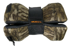 Muddy Box Blind Shooting Rest with Mossy Oak Bottomland pattern - front view
