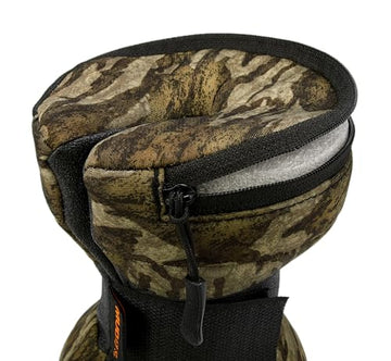 Black leather non-slip strap on Muddy Box Blind Shooting Rest