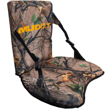 Seat cushion on Muddy Complete Seat showing 18W x 14D dimensions