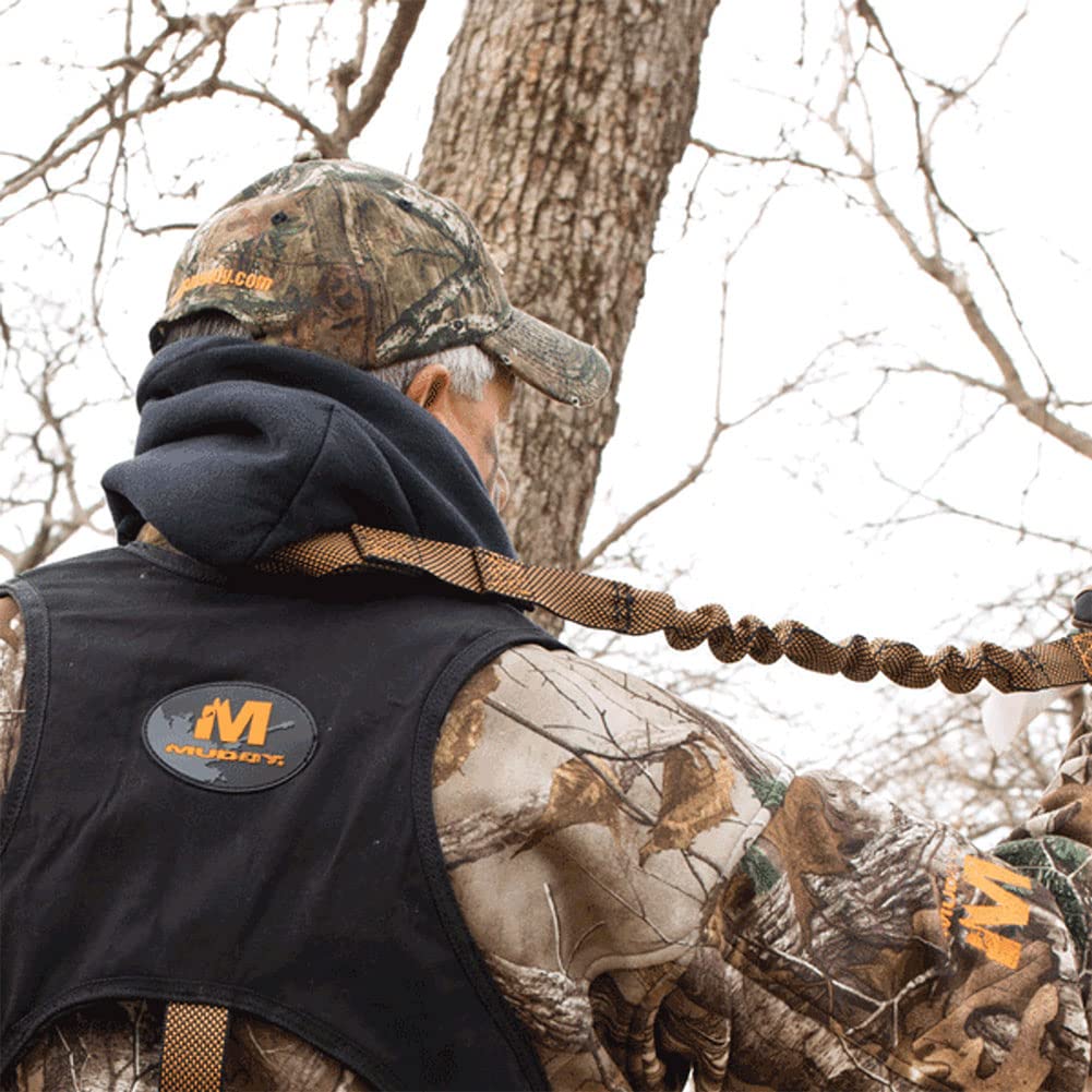 MUDDY Crossover Harness Combo six pockets and built-in binocular straps keep gear within reach.