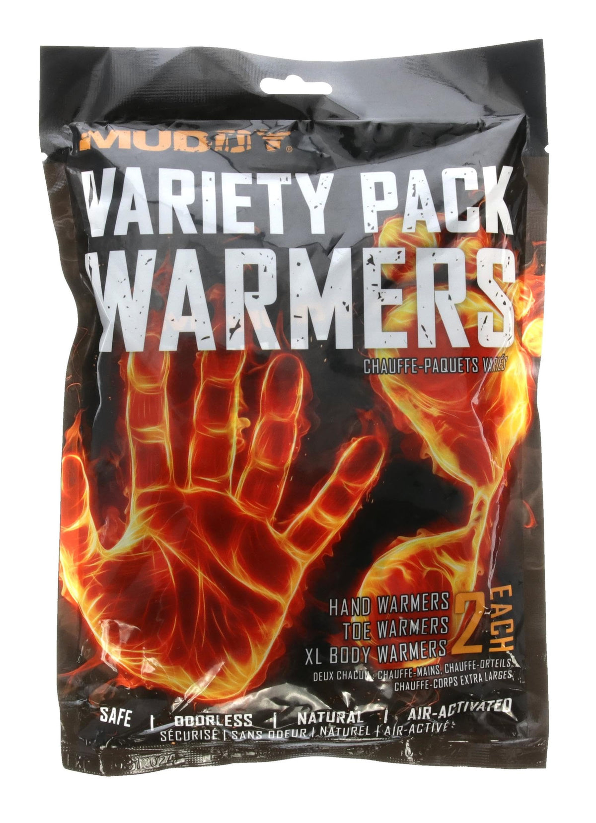 MUDDY disposable hand warmer in use provides long-lasting warmth.