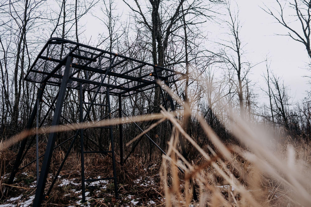 MUDDY Ground Blind Platform 65-by-65 dimensions for spacious layout.
