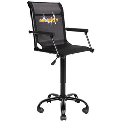 Removable armrests on Muddy chair for shooting positions
