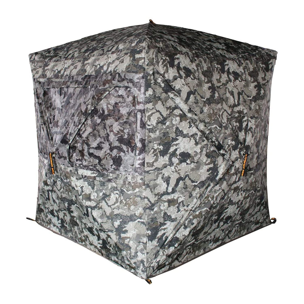 Muddy Infinity 3-Man blind front view with Shadow Mesh for stealth hunting