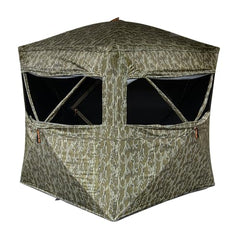 Muddy Infinity Evo Max ground blind with 180-degree windows for wide visibility