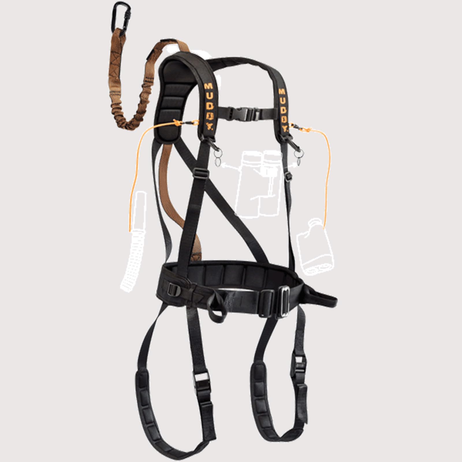 Muddy Lineman Rope providing secure line control for quick setup.