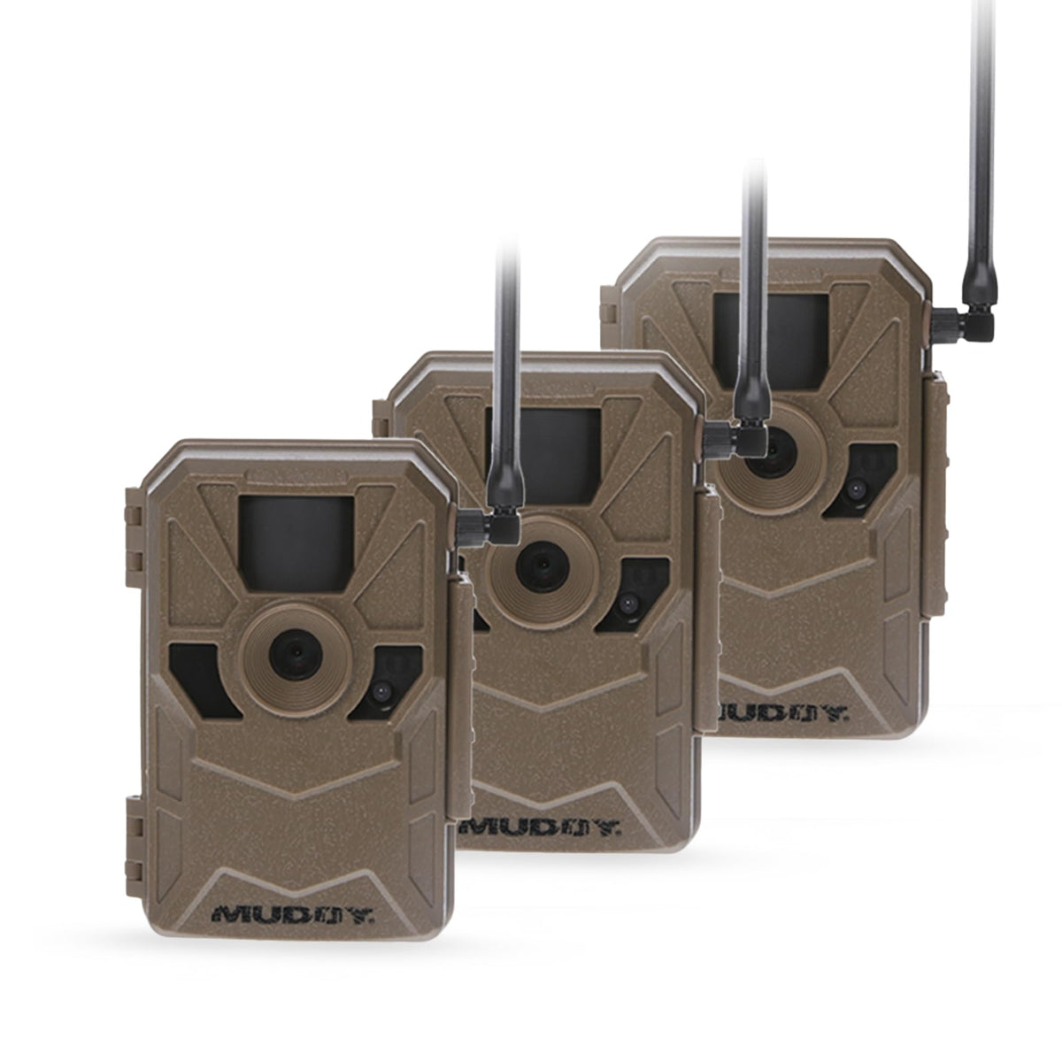 MUDDY Merge trail camera front view for easy field setup and wide monitoring