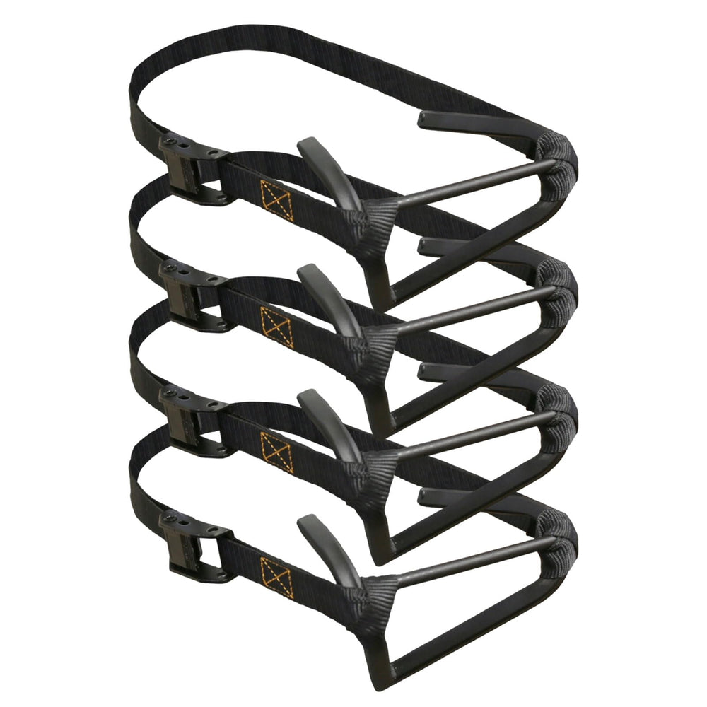 Muddy Micro Stagger Steps show heavy-duty steel construction for reliable footing on trees during hunts.