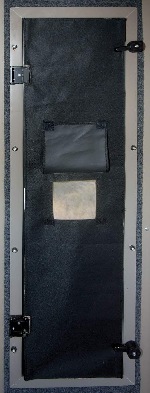 MUDDY MUO velcro strip close-up shows secure curtain mounting.
