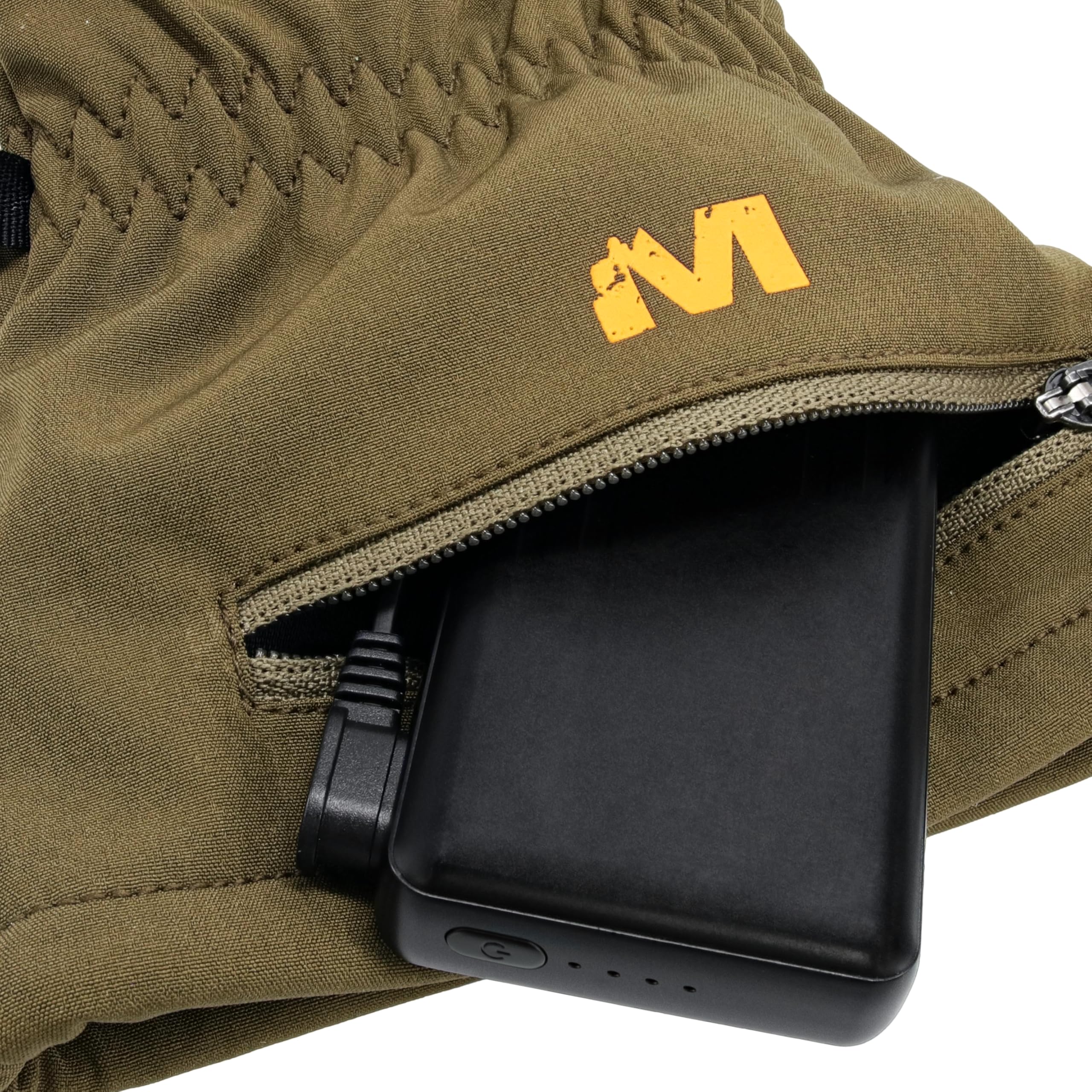 MUDDY Nucleus heated gloves cuff close-up highlights cold seal