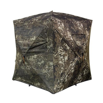 Muddy Prevue Evo ground blind spider hub frame enables quick setup