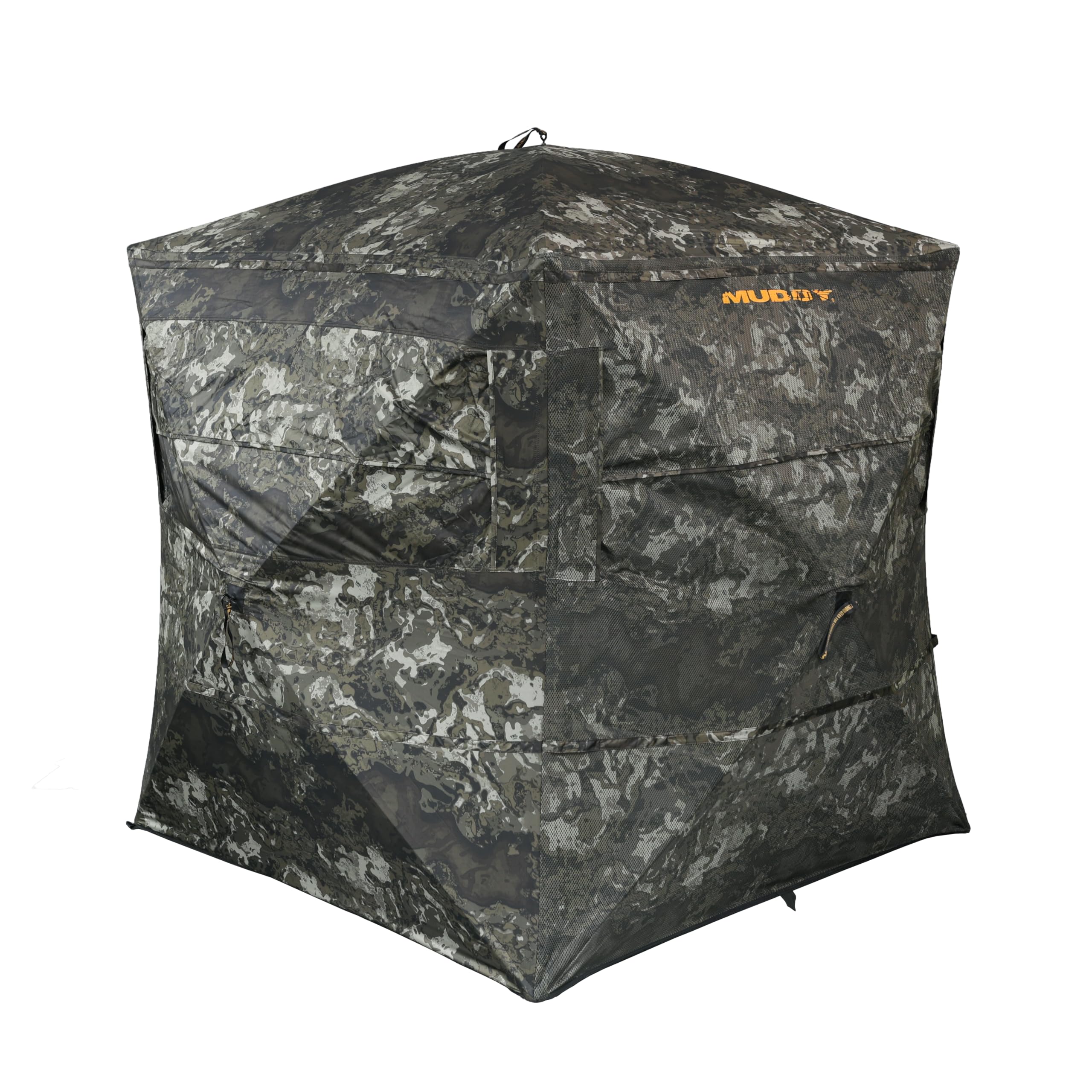 Muddy Prevue Evo Max front exterior shows sturdy build for quick, reliable field setup.