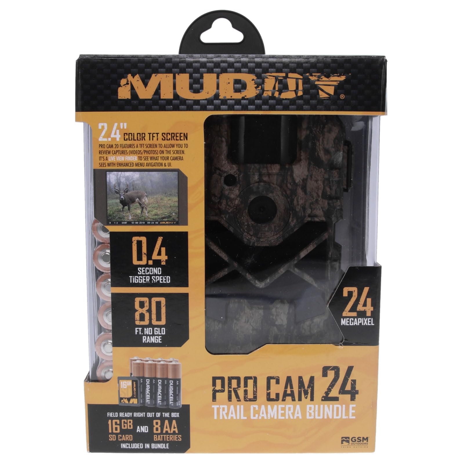 MUDDY Pro Cam 24 Combo battery compartment accessible for field maintenance.