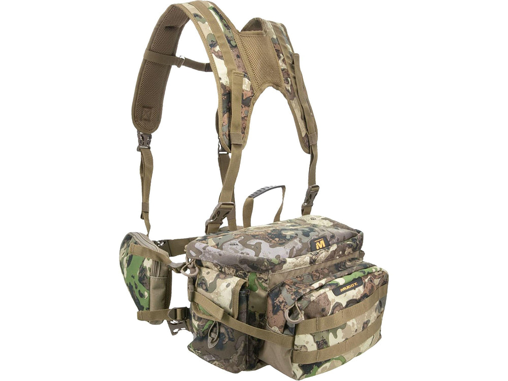 MUDDY Pro Lumbar 500 Pack main compartment open view for easy gear organization.