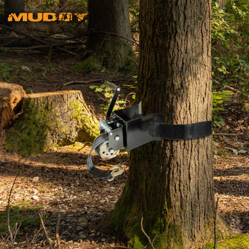 MUDDY pulley system for ladder stands speeds up hoist setup.