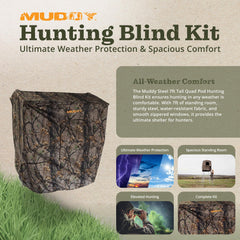 MUDDY Quad Blind Cover in rugged denier fabric for lasting field use.