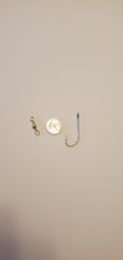 Muddy River Trotlines barrel swivels close-up demonstrating quick rigging and reduced line twist.