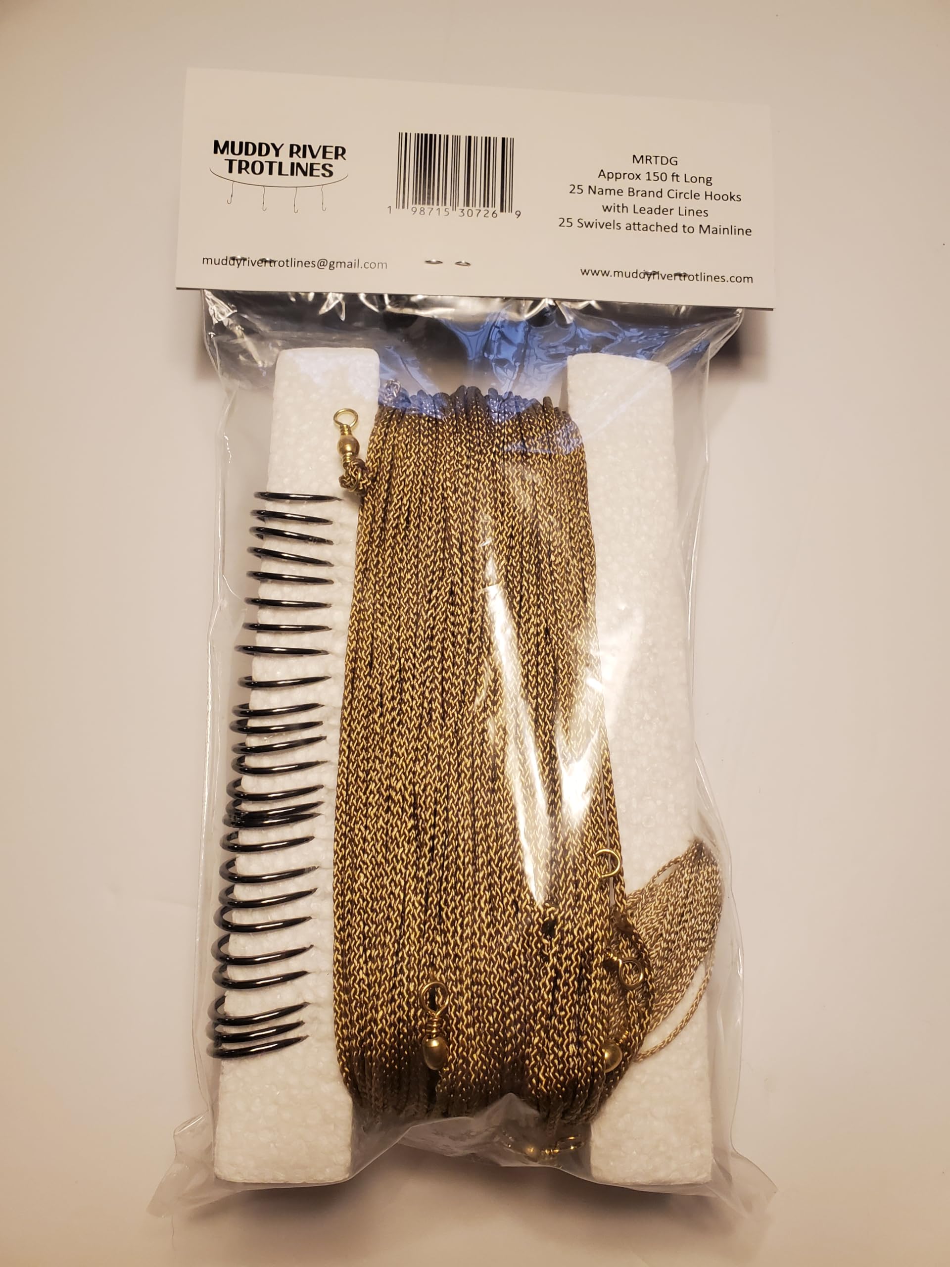 Muddy River Trotlines 210 lb mainline strength stands up to heavy catfish