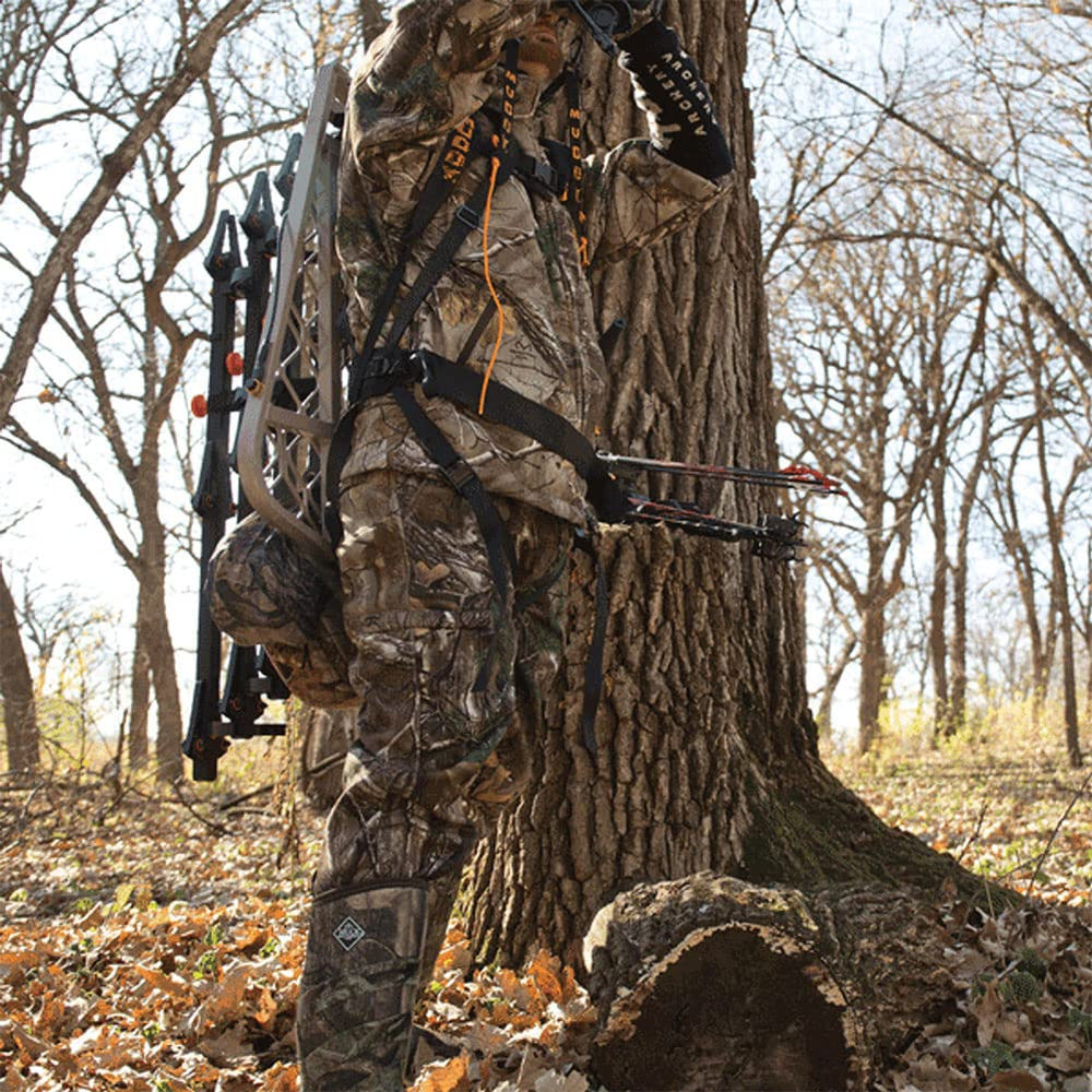 360-degree tether with bungee on Muddy Safeguard harness