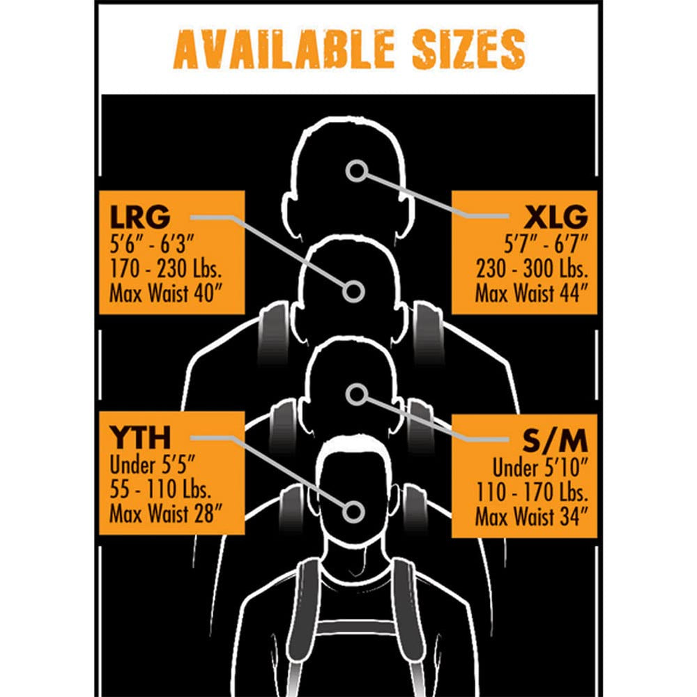 Muddy Safeguard features Lineman’s rope and a simple buckle for hands-free operation.