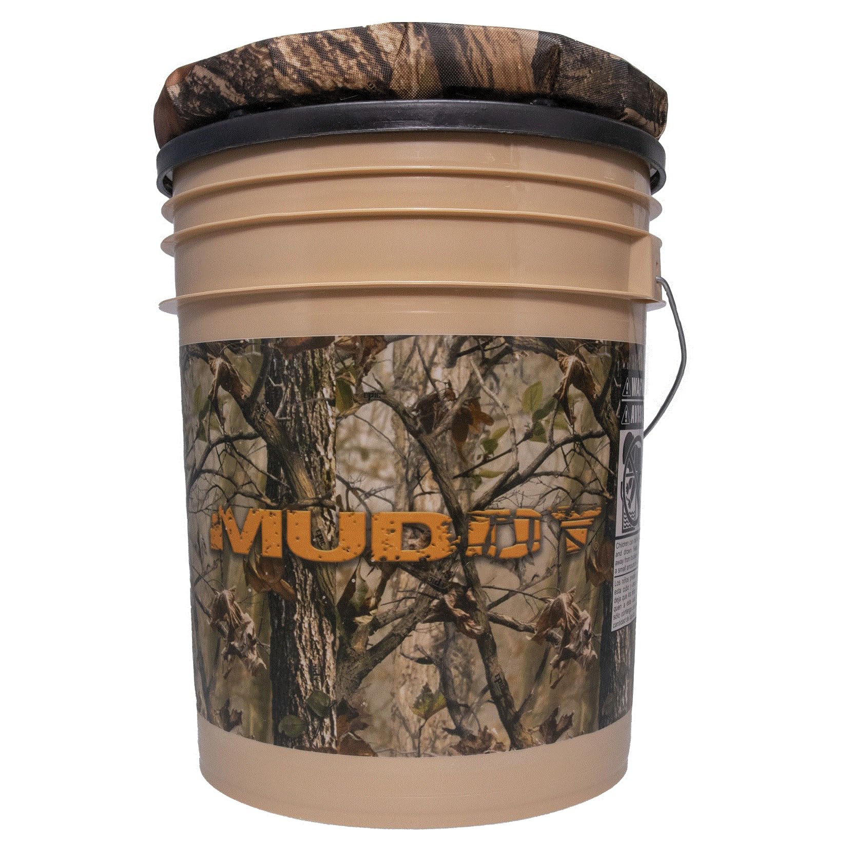 MUDDY Spin Top Bucket Seat with 360-degree swivel for full field visibility.