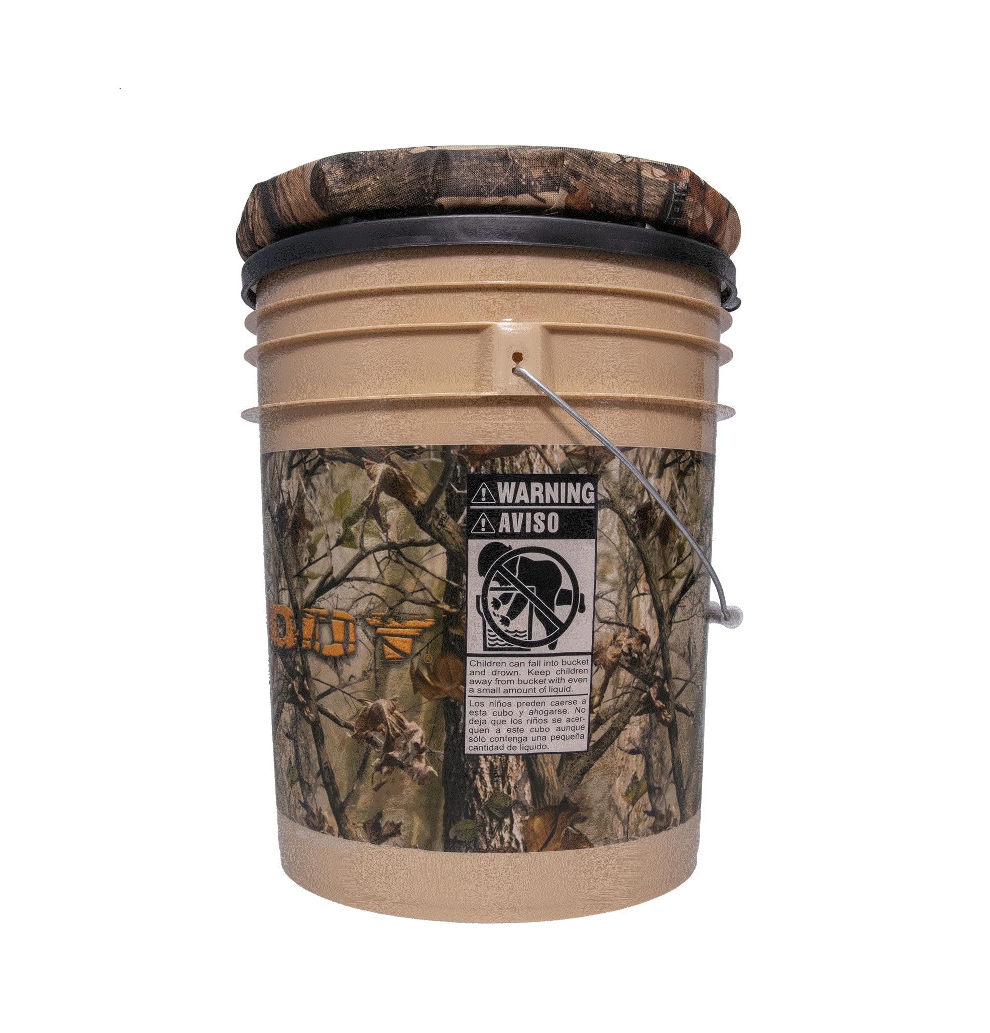 MUDDY Spin Top Seat offers easy access to bucket storage.