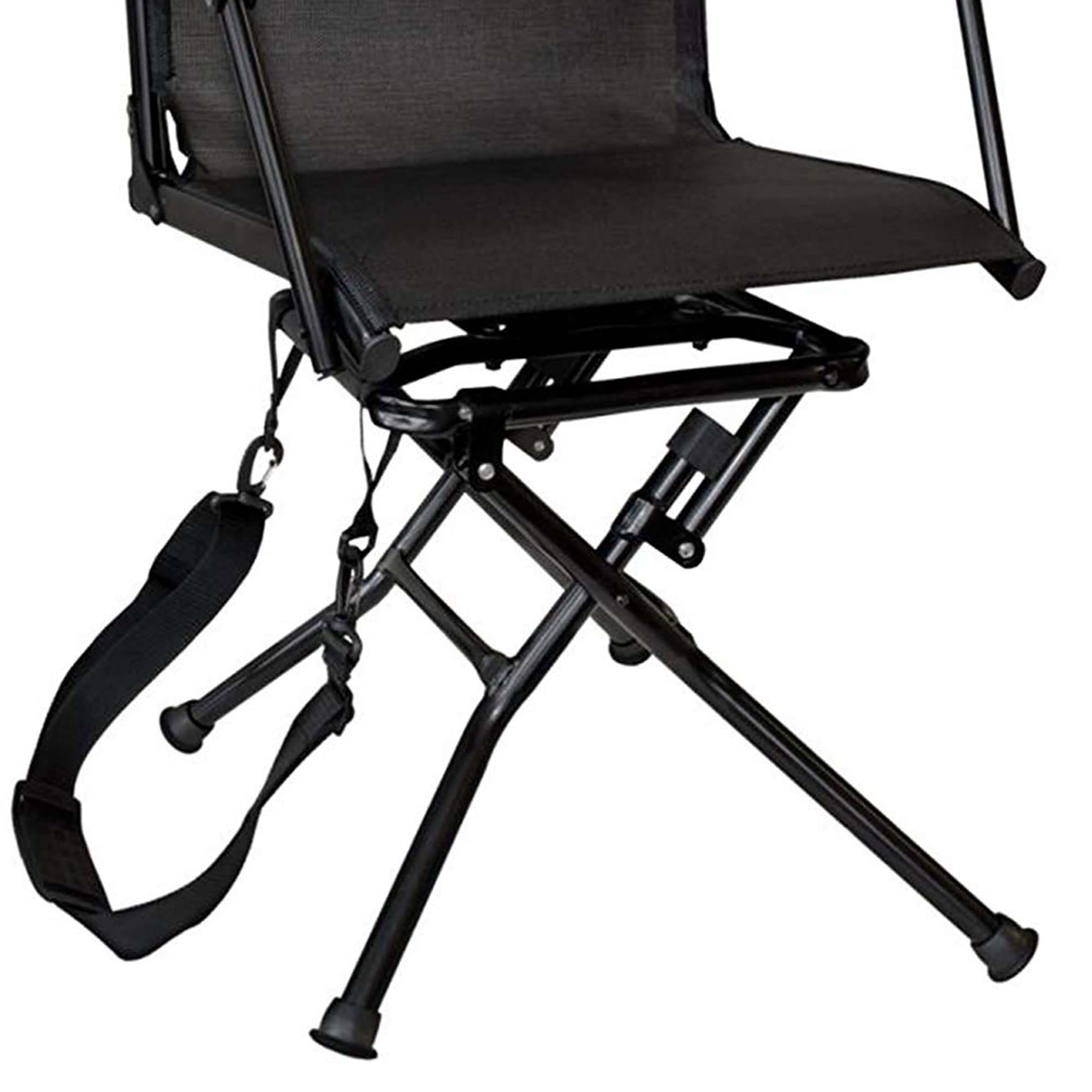 MUDDY Swivel Ground Seat highlights 360-degree swivel for adaptable field positioning.