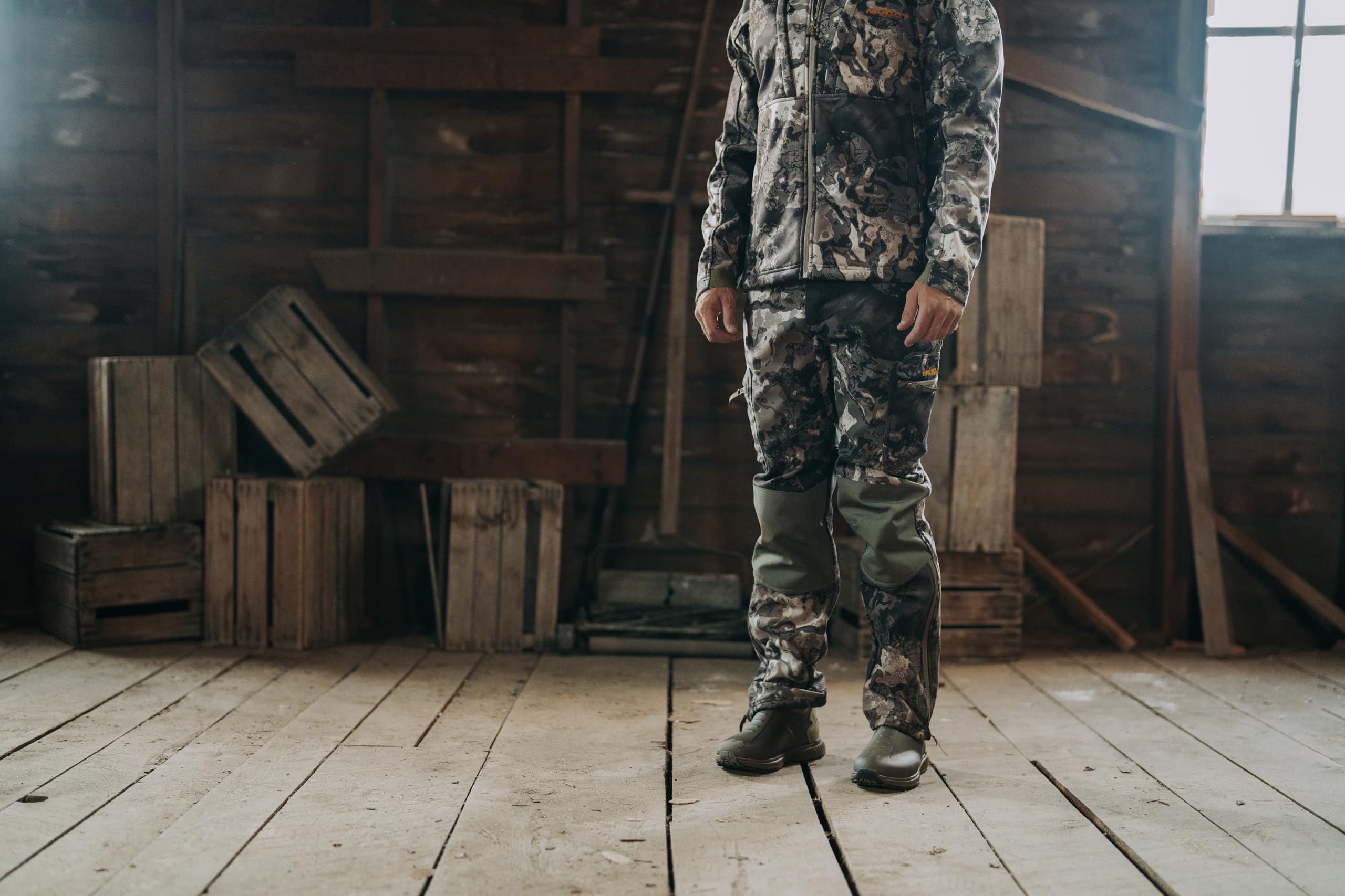 MUDDY TRX Softshell Pant articulated knees enable broad movement