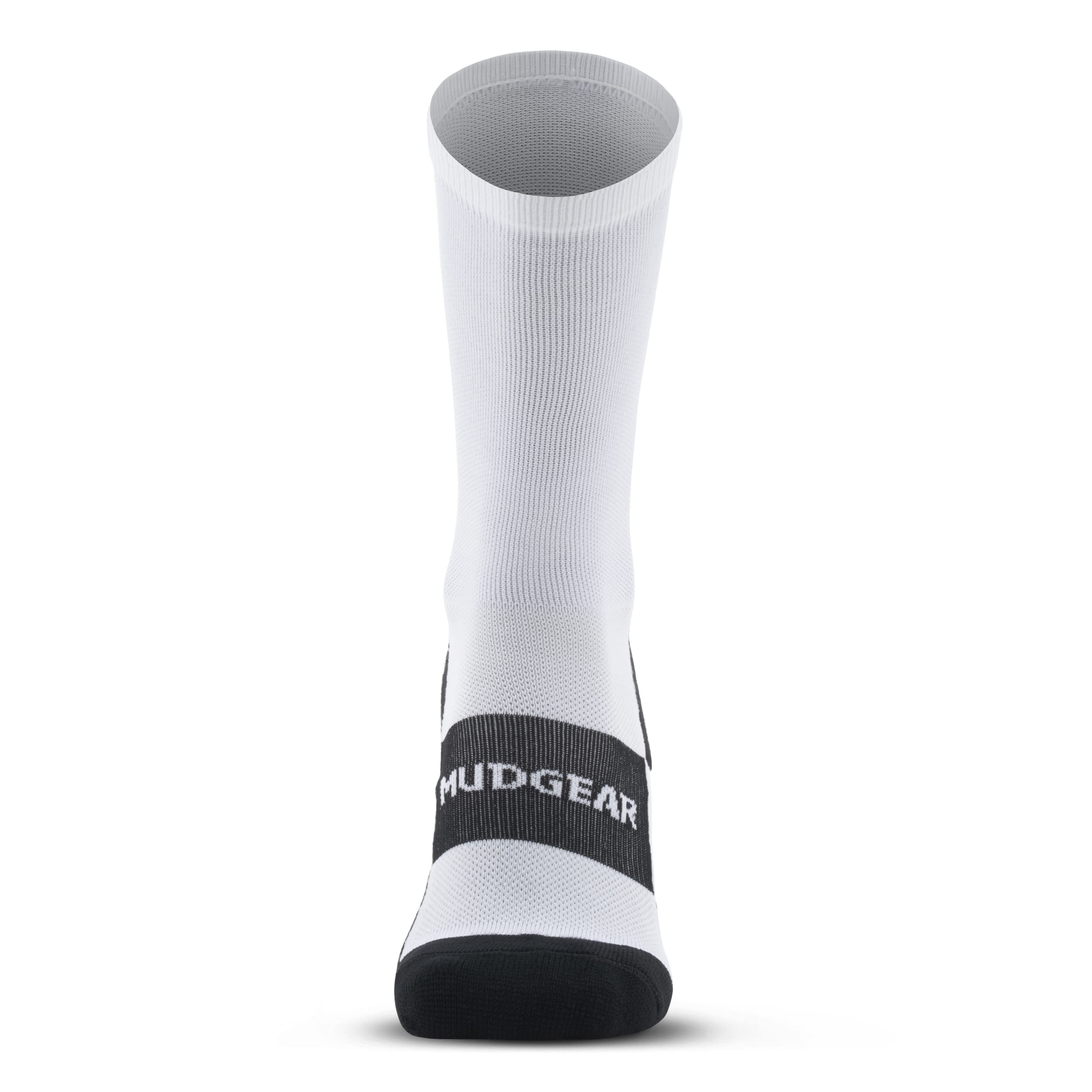 MudGear crew socks breathable-knit design helps keep feet dry.