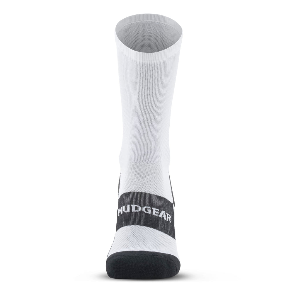 MudGear crew socks breathable-knit design helps keep feet dry.