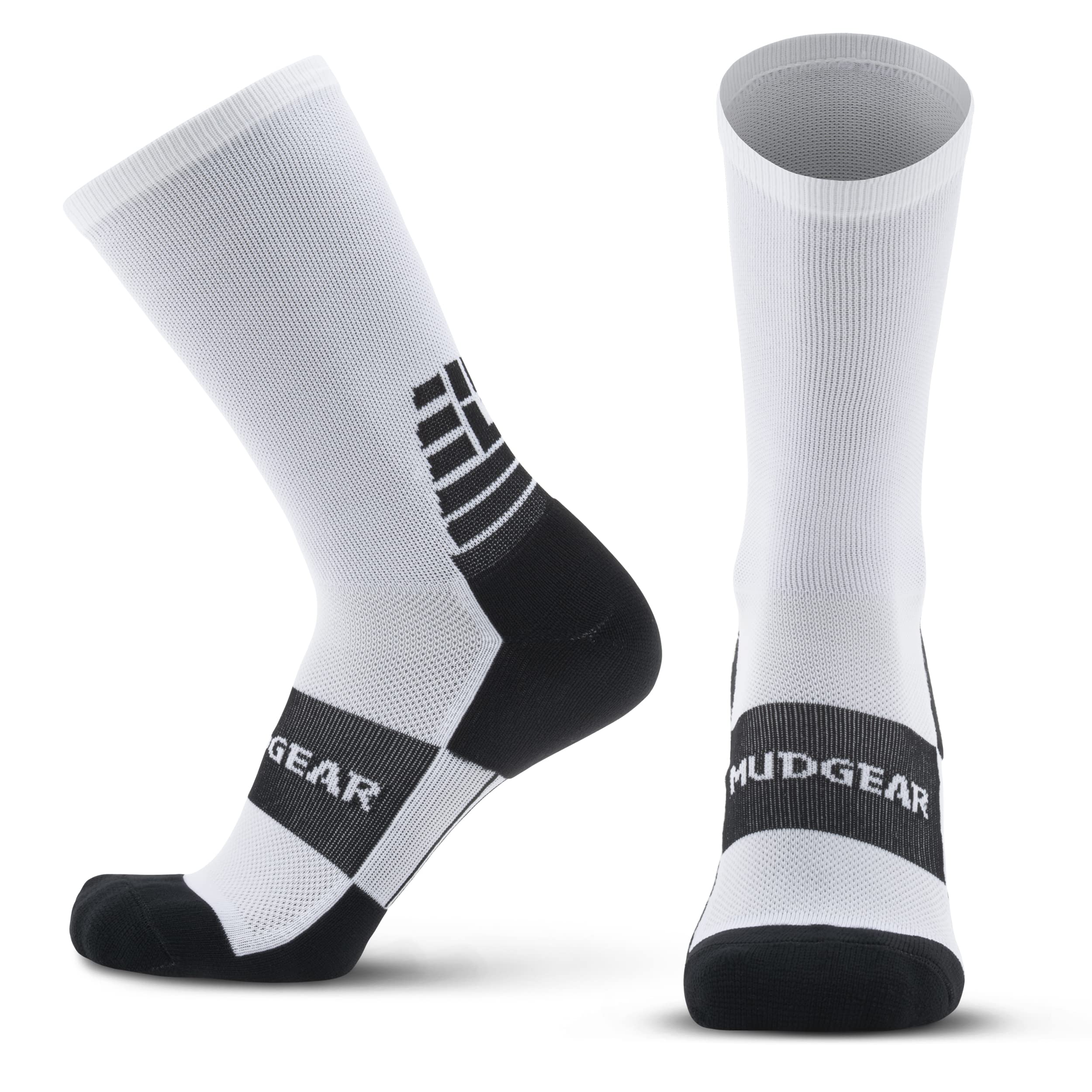 MudGear crew socks winter warmth with cushioned footbed for hiking.