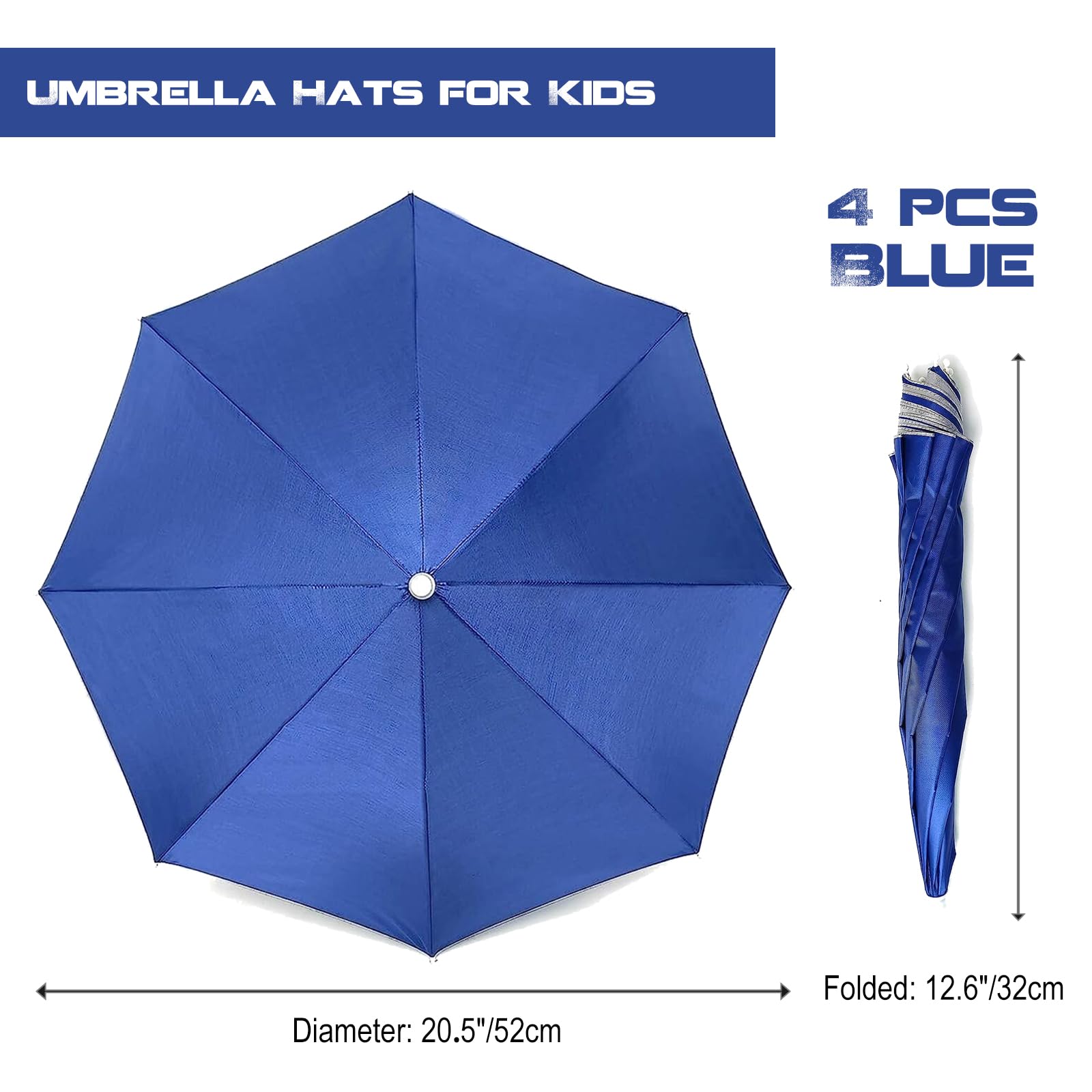 Kids wearing MUFEKUM umbrella hats outdoors