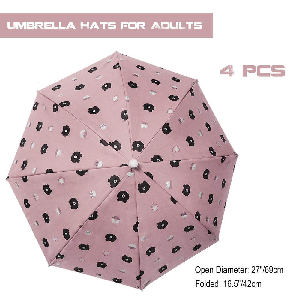 MUFEKUM 4 Pack Sky Blue Umbrella Hat