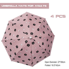MUFEKUM 4 Pack Sky Blue Umbrella Hat