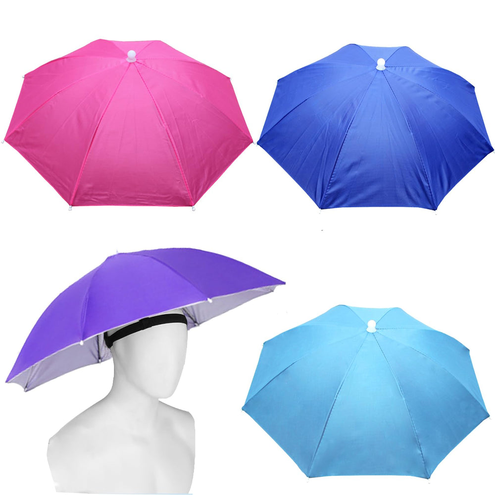MUFEKUM umbrella hat 4-pack sky blue color